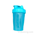 Logo tùy chỉnh 400ml Shake Cup Fitness Sports Sports Resable Water Cup với pha trộn bóng